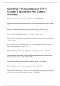 CompTIA IT Fundamentals&plus; &lpar;ITF&plus;&rpar; Chapter 1 Questions And Correct Answers&period;