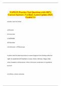 NAPLEX Practice Test Questions with 100&percnt;Correct Answers &vert; Verified &vert; Latest Update 2025 &vert;Graded A&plus;