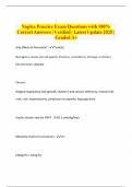 Naplex Practice Exam Questions with 100&percnt;Correct Answers &vert; Verified &vert; Latest Update 2025 &vert;Graded A&plus;