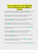 Career readiness for teens UPDATED ACTUAL Questions and CORRECT  Answers