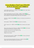 Career Readiness Bundled Exam Questions and CORRECT Answers