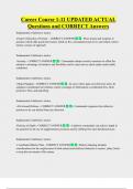 Career Course 1-11 UPDATED ACTUAL Questions and CORRECT Answers