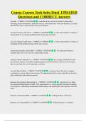 Course Careers Tech Sales Final UPDATED Questions and CORRECT Answers