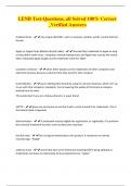 LENB Test-Questions&comma; all Solved 100&percnt; Correct &lowbar;Verified Answers