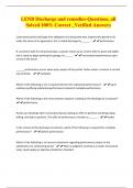 LENB Discharge and remedies-Questions&comma; all Solved 100&percnt; Correct &lowbar;Verified Answer