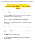 LENB El Jourbagy Final Exam Review Questions&comma; all Solved 100&percnt; Correct &lowbar;Verified Answers