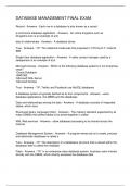 DATABASE MANAGEMENT FINAL EXAM