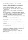 DBMS EXAM 1 QUESTIONS AND ANSWERS
