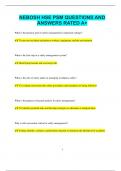 NEBOSH HSE PSM QUESTIONS AND  ANSWERS RATED A&plus;