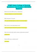 COMP Galen College of Nursing Questions and Answers 2024&sol;2025  Rated A&plus;
