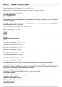 RHFAC Practice questions