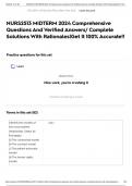 NURS2513 MIDTERM 2024 Comprehensive Questions And Verified Answers&sol; Complete Solutions With Rationales&vert;Get It 100&percnt; Accurate&excl;&excl;