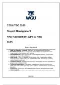 C783 ITEC 5320 Project Management FA &lpar;Qns & Ans&rpar; 2025