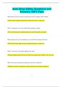 Auto Shop Safety Bundled Exams Questions and Answers Latest Versions &lpar;2024&sol;2025&rpar; &lpar;Complete and Accurate&rpar;