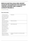 REGIS NU 650 FINAL EXAM 2024 NEWEST COMPLETE 150 QUESTIONS WITH DETAILED VERIFIED ANSWERS &lpar;100&percnt; CORRECT&rpar; &sol;ALREADY GRADED A&plus;