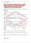 NUR 176 FINAL EXAM STUDY GUIDE QUESTIONS AND ANSEWRS WITH COMPLETE SOLUTIONS 2025