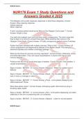 NUR176 Exam 1 Study Questions and Answers Graded A 2025