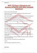 NUR 176 Exam 3 Questions and Answers UPDATED 2025 With Complete Solutions&excl;&excl;
