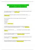 Test Bank For Consumer Behavior &lpar; WITH  ANSWERS &rpar; ALREADY GRADED A&plus;