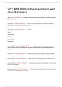 MKT 4200 Midterm Exam questions with correct answers