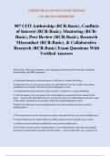 507 CITI Authorship &lpar;RCR-Basic&rpar;&comma; Conflicts of Interest &lpar;RCR-Basic&rpar;&comma; Mentoring &lpar;RCR- Basic&rpar;&comma; Peer Review &lpar;RCR-Basic&rpar;&comma; Research Misconduct &lpar;RCR-Basic&rpar;&comma; & Collaborative Research &lpar;RCR-Basic&rpar; Exam Questions With Verified Answers