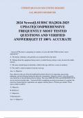 2024 Newest&vert;LSUHSC HA&vert;2024-2025 UPDATE&vert;COMPREHENSIVE FREQUENTLY MOST TESTED QUESTIONS AND VERIFIED ANSWERS&vert;GET IT 100&percnt; ACCURATE