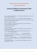 Advanced FHM Exam Questions With Verified Answers