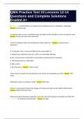 QMA Practice Test -3 Lessons 12-14 Questions and Complete Solutions Graded A&plus;
