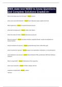 QMA state test NEED to know Questions and Complete Solutions Graded A&plus;