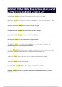 Indiana QMA State Exam Questions and Complete Solutions Graded A&plus;