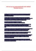 CPA HA &lpar;Nursing&rpar; EXAM QUESTIONS AND CORRECT ANSWERS RATED A&period; When a CPA examines a client's projected financial statements&comma; the CPA's report should&colon; - ANSW&period;&period;state that the CPA performed procedures to evaluate management's assumptions