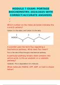 MODULE 7 EXAM&colon; PORTAGE BIOCHEMISTRY&comma; 2024&sol;2025 WITH CORRECT&sol;ACCURATE ANSWERS