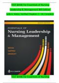 TEST BANK For Essentials of Nursing Leadership & Management 8th Edition 2024&comma; by Sally A&period; Weiss&comma; Verified Chapters 1 - 16&comma; Complete Newest Version
