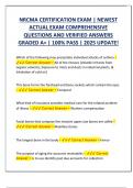 NRCMA CERTIFICATION EXAM &vert; NEWEST  ACTUAL EXAM COMPREHENSIVE  QUESTIONS AND VERIFIED ANSWERS  GRADED A&plus; &vert; 100&percnt; PASS &vert; 2025 UPDATE&excl;