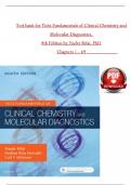 Test Bank For Tietz Fundamentals of Clinical Chemistry and Molecular Diagnostics&comma; 8th Edition by Nader Rifai&comma; All 49 Chapters Covered and Verified