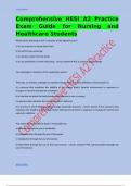 Comprehensive HESI A2 Practice Exam Guide for Nursing and Healthcare Students