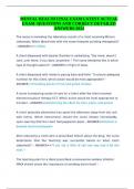 MENTAL HEALTH FINAL EXAM LATEST ACTUAL EXAM QUESTIONS AND CORRECT DETAILED