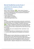 Mental Health&lpar;Varcarolis&rpar; Exam 1 &semi;questions & answers&comma; &lpar;Exam Elaborations&rpar;&comma; &lpar;COMPLETE ANSWER