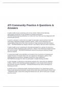 ATI Community Practice A Questions & Answers