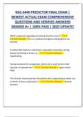 NSG 6440 PREDICTOR FINAL EXAM &vert;  NEWEST ACTUAL EXAM COMPREHENSIVE  QUESTIONS AND VERIFIED ANSWERS  GRADED A&plus; &vert; 100&percnt; PASS &vert; 2025 UPDATE&excl;