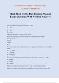 Black Rock Coffee Bar Training Manual Exam Questions With Verified Answers
