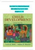 Test Bank For Child Development  10th Edition by Laura E&period; Berk  Chapters 1 - 15
