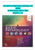  Test Bank for Robbins Basic Pathology 11th Edition  by Vinay Kumar&comma; Abul K&period; Abba  Chapters 1 - 24 &emsp;