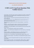 CCRN AACN Crap Exam Questions With Verified Answers