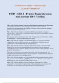 CEBS - GBA 1 - Practice Exam Questions And Answers 100&percnt; Verified&period;