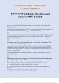 CNET 157 Final Exam Questions And Answers 100&percnt; Verified&period;