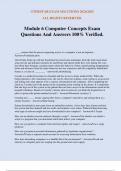 Module 6 Computer Concepts Exam Questions And Answers 100&percnt; Verified&period;