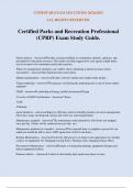 Certified Parks and Recreation Professional &lpar;CPRP&rpar; Exam Study Guide