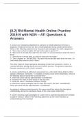 &lpar;8&period;2&rpar; RN Mental Health Online Practice 2019 B with NGN &ndash; ATI Questions & Answers