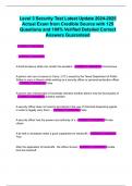 Level 3 Security Test Latest Update 2024-2025 Actual Exam from Credible Source with 125 Questions and 100&percnt; Verified Detailed Correct Answers Guaranteed